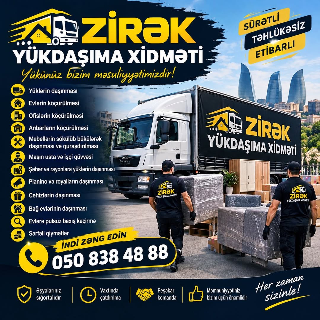 🚛 ZİRƏK YÜKDAŞIMA XİDMƏTİ 📦 Yüklərin
